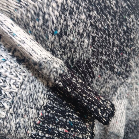 Vtg Mens Large Sweater International Abstract Pattern Knit Crewneck 90's Fleck - Picture 9 of 9